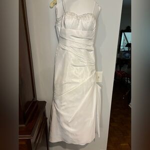 Elegant White Satin Gown